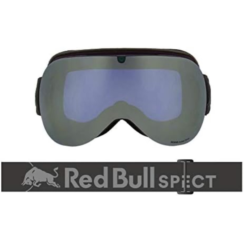 Red Bull Matte Black Snowboard Goggles